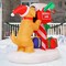 GOOSH 5FT Christmas Inflatables Blow Up Dog and Newspaper Box Inflatable with Built-in LEDs